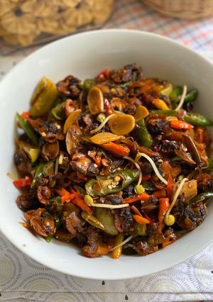 Foto resep Oseng kerang dara cabe ijo