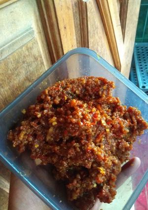 Foto resep Sambel Pecel Khas Magetan Super Pedas Manis