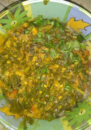 A picture of Mooli ki bhaji.