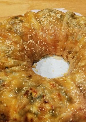 A picture of Spinach and cheese bake.