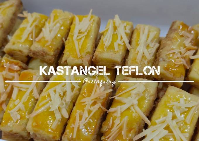 Kastengel Teflon tanpa telur, tanpa oven, tanpa mixer