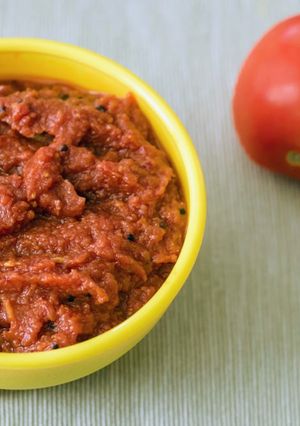 A picture of TOMATO THOKKU/CHUTNEY.