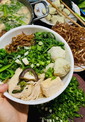 Hình của món Lẩu chao thái chay.