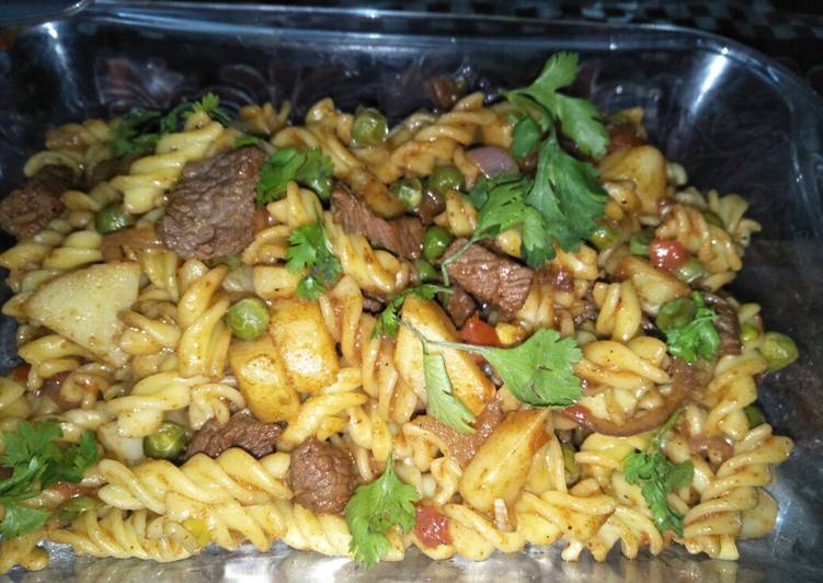 Steps to Prepare Any-night-of-the-week Beef Fajita Macroni