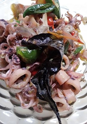 Foto resep Cumi asin cabe hijau
