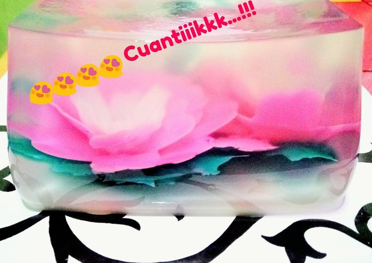 Resep Jelly art 3D simple | Langkah Membuat Jelly art 3D simple Yang Enak dan Simpel