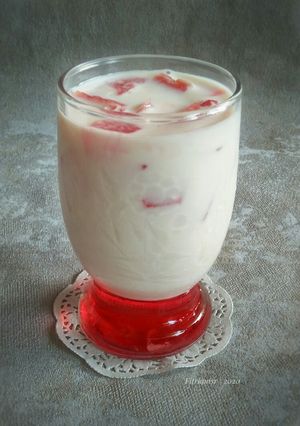 Foto resep Es Semangka Susu Merah Putih
