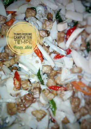 Foto resep Tumis rebung campur teri tempe