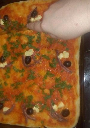 صورة لوصفة بيتزا زمان