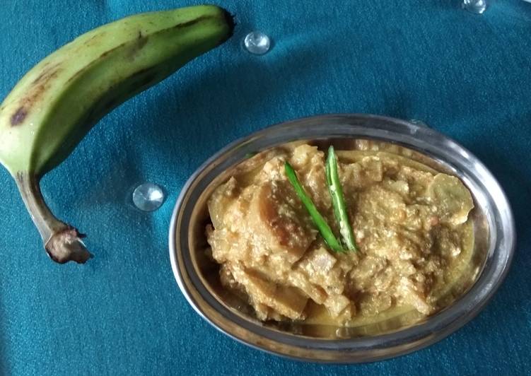 Raw banana ki dahi waalisabji