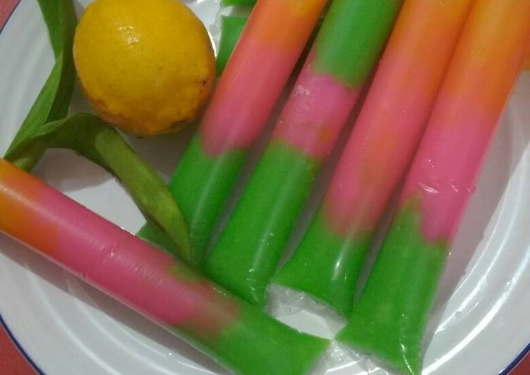 Resep Rainbow mambo… Es lilin 😄, Lezat