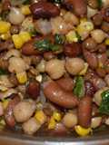 Ensalada de legumbres al verdeo