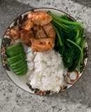 Ức Gà Áp Chảo + Cơm Trắng + Cải Ngọt + Bơ (EAT CLEAN 548kcal🔥)