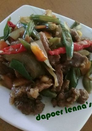 Foto resep Tumis daging plus sayur saus tiram