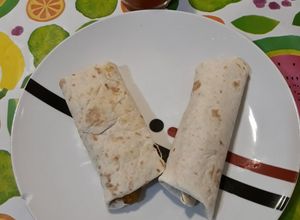 Foto principal de Fajitas con crema de boniato dulce y polen de abejas