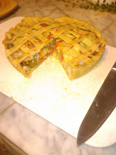 Una foto de Tarta de Vegetales y Pollo
