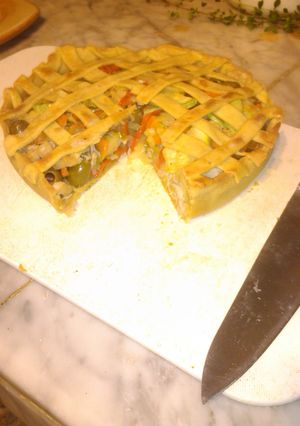 Una foto de Tarta de Vegetales y Pollo