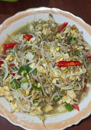 Foto resep Tumis touge telor simple