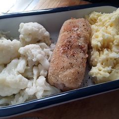 A picture of Sig's Baked Rolled Schnitzel.