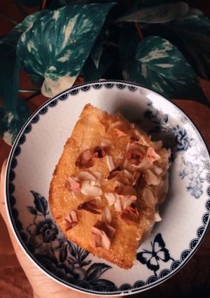 صورة لوصفة بسبوسة بالقشطة 🥧💛