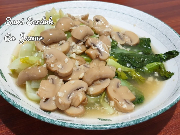 Langkah Gampang Membuat Resep Sawi Sendok Ca Jamur yang Enak