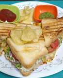 Schezwan Cheese Toast Sandwich (A Mumbai road-side delight)