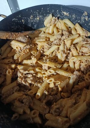 Una foto de Macarrones con carne picada