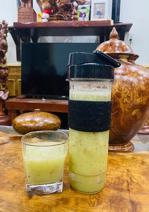 Hình của món Detox dưa leo + táo.