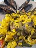 Arroz con sepia y mejillones