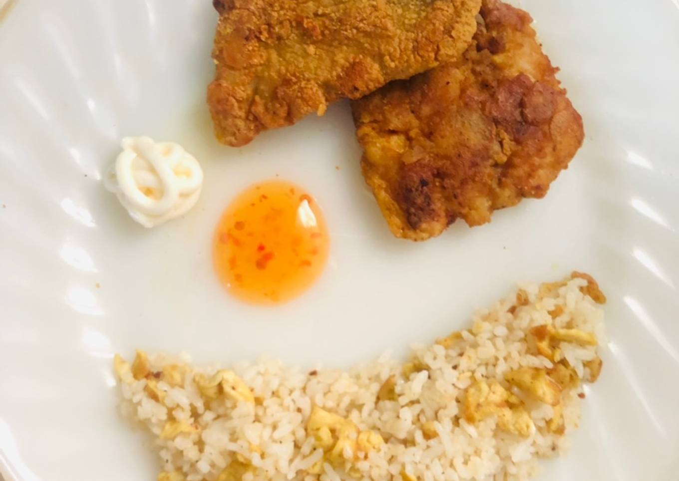 Easy Breaded White Fish Fillets | Crumbed Fish Nuggets with Fried Rice