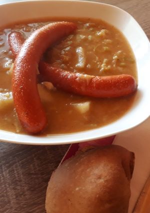 Kelkáposzta plutyka főzelék recept fotója