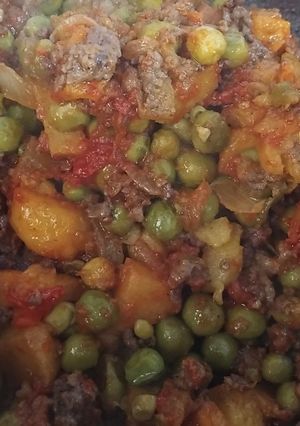 عکسی از دستور خوراک نخودسبزگوشت