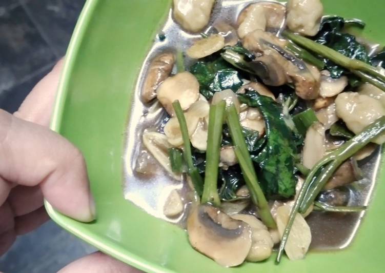 Resep Tumis Kangkung Jamur Saus Tiram Jadi, Bikin Ngiler