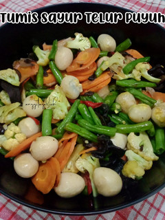 Foto resep Tumis Sayur Telur Puyuh
