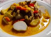 Gambar kari sapi lontong