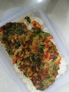 Foto resep Dadar telur bayam