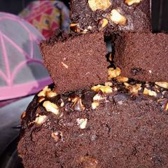 A picture of Ragi Flax Nuts Brownie.