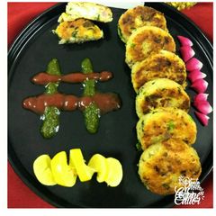 A picture of Corn poha Panner Stuffed Cutlet.