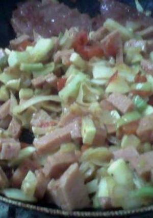 Una foto de Revoltillo de Vegetales Saludables con Pan Fácilmente