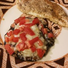 A picture of Cheesy Grilled Portobella (Keto friendly).