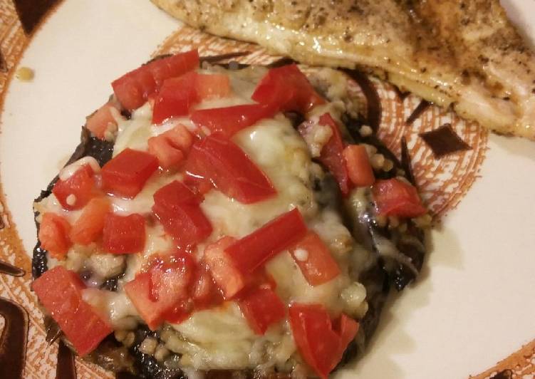 Cheesy Grilled Portobello (Keto friendly)