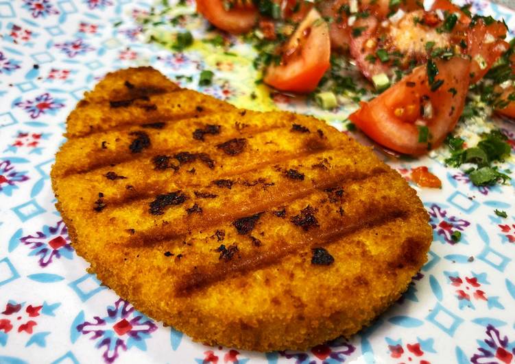 Escalope vegetariano en el grill Lékué al microondas