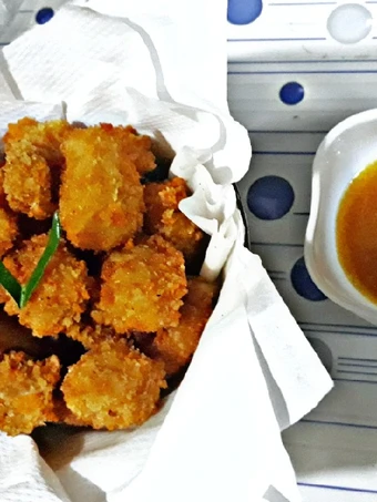 Langkah Gampang Menyiapkan Resep Chiken popcorn with salted egg sauce yang Lezat Sekali Anti Ribet, Mantap