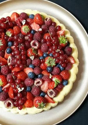 Une photo de Tarte fruits rouge