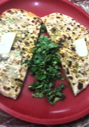 A picture of Radish leaves Parantha.