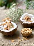 Coconut Ice Cream in Coconut Shell