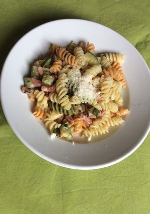 Une photo de Pâtes Carbonara-Courgette