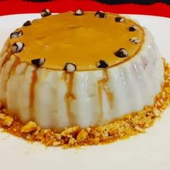 Dalgona coffee pudding A picture of Dalgona coffee pudding.