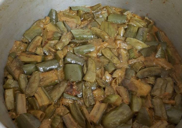 Brinjal curry with dry fish Brinjal curry with dry fish