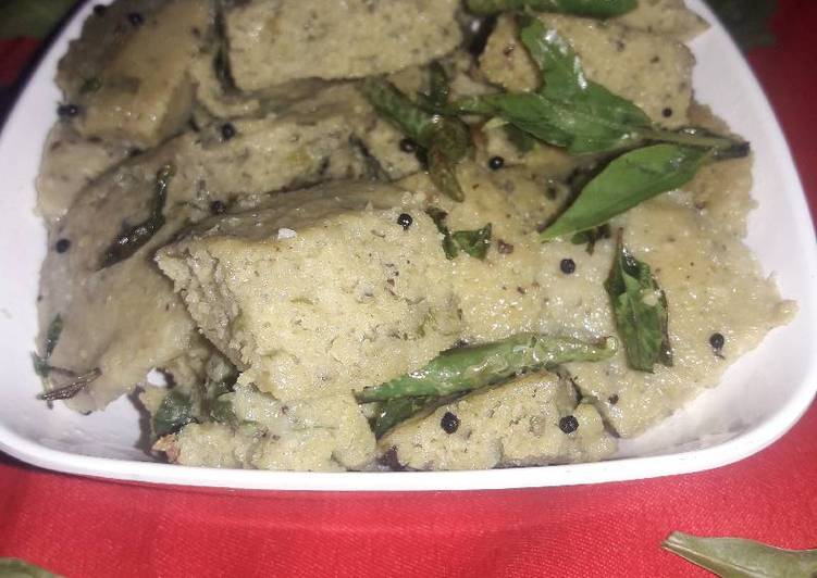 Spinach dhokla